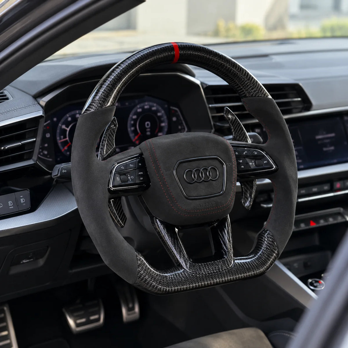 Option palettes de changement de vitesse fixées derrière les branches, Audi A3 8Y
