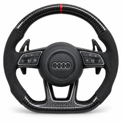 Forme d'origine du volant, comme le volant de série : haut rond, bas légèrement aplati, Audi A4, A5, RS4 et RS5 B9