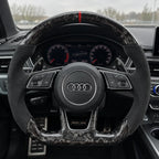 Option carbone forgé : aspect marbré à la place du tissage régulier, Audi A4 B9