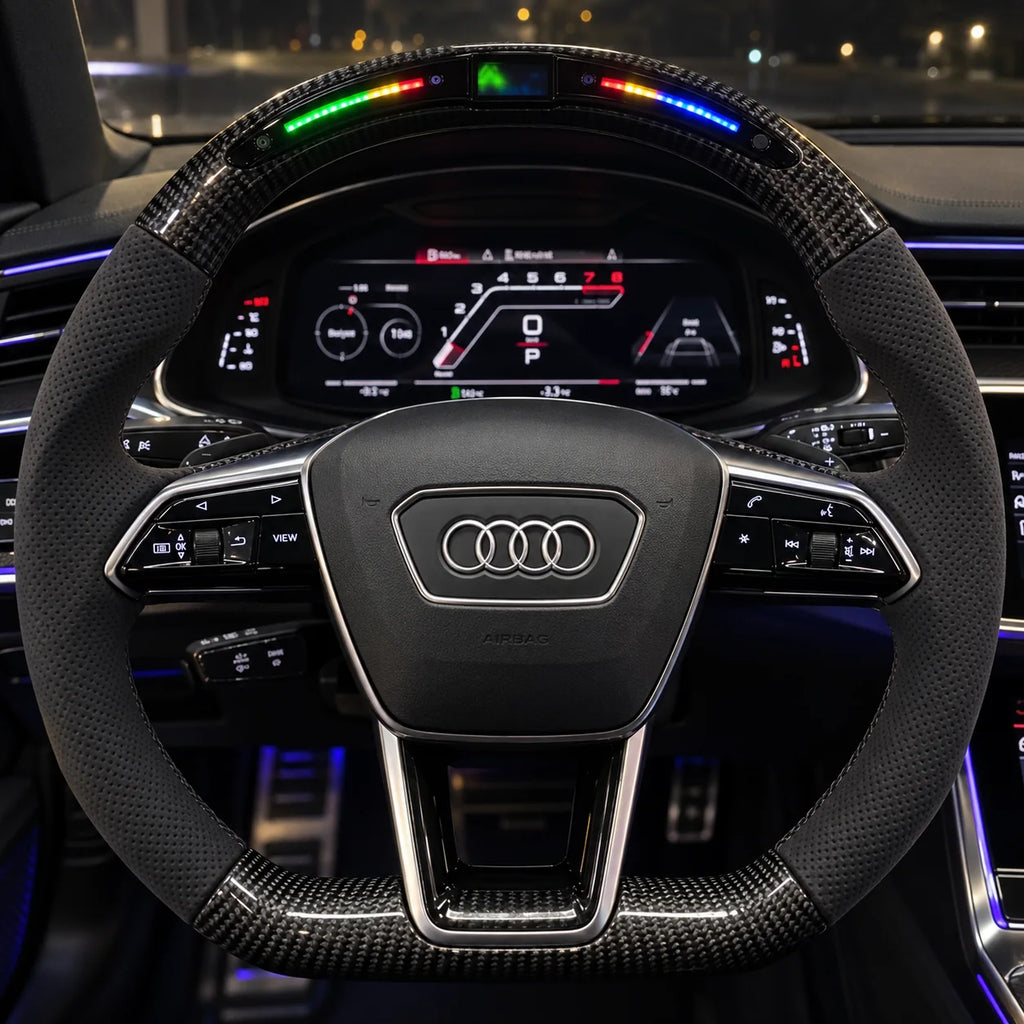 Option affichage LED intégrée au sommet de la couronne en carbone, Audi RS6 C8