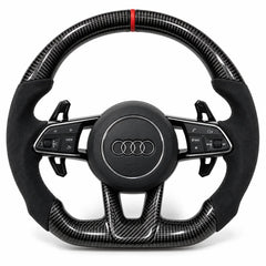 Forme d'origine du volant, comme le volant de série : haut rond, bas légèrement aplati, Audi TT 8S et R8 4S