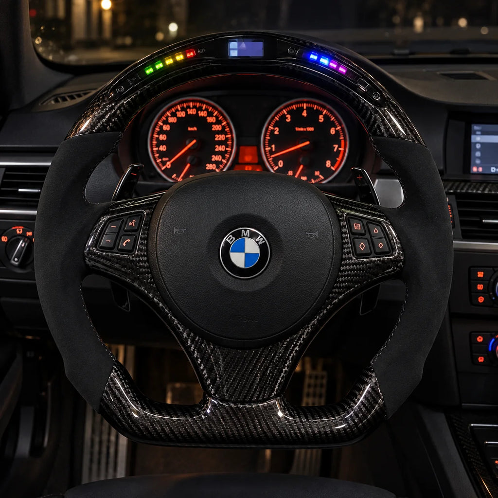 Option affichage LED intégrée au sommet de la couronne en carbone, BMW E46