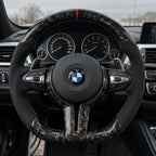 Option carbone forgé : aspect marbré à la place du tissage régulier, BMW F30