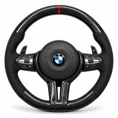 Volant carbone BMW M2, M3 et M4 (F8x) en forme d'origine : couronne ronde comme le volant de série