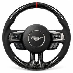 Volant carbone Ford Mustang S550 en forme d'origine : couronne ronde comme le volant de série