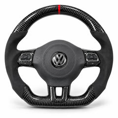 Forme d'origine du volant, comme le volant de série : haut rond, bas légèrement aplati, Golf 6 GTI et R