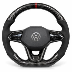 Forme d'origine du volant, comme le volant de série : haut rond, bas légèrement aplati, Golf 8 GTI et R