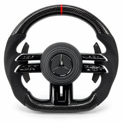 Forme d'origine du volant, comme le volant de série : haut rond, bas légèrement aplati, Mercedes Classe C W206